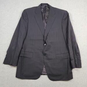 Canali Wool Blazer Mens 44R Charcoal Gray Travel Water Resistant Made In Italy